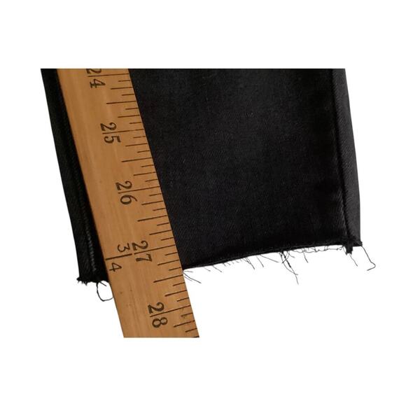 Carly Jean Los Angeles button fly black high-rise skinny jeans stretchy size 9 - Picture 3 of 6